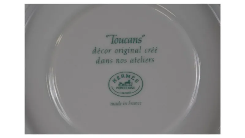 Hot Pamono The Toucans Table Plates by Hermès, 1920s, Set of 6