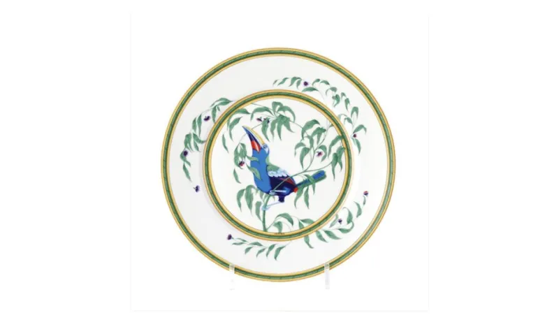 Hot Pamono The Toucans Table Plates by Hermès, 1920s, Set of 6