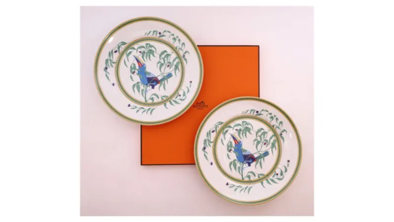 Hot Pamono The Toucans Table Plates by Hermès, 1920s, Set of 6