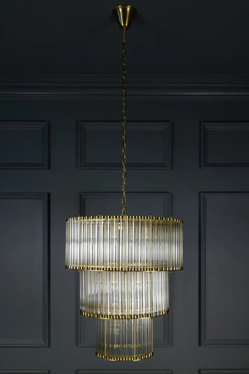 Pamono The Triple Monza Chandelier from Pure White Lines