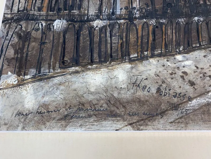 Pamono Théo Tobiasse, Venice. St. Mark's Square, Gouache on Paper