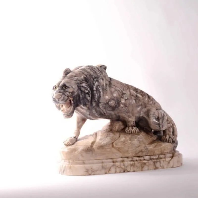 Pamono Thomas Francois Cartier, Animal Sculpture, Marble> Classical