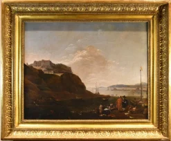 Clearance Pamono Thomas Wyck, View of Mediterranean Landscape, 1660, Oil on Canvas