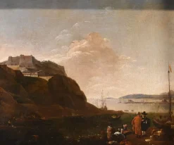 Clearance Pamono Thomas Wyck, View of Mediterranean Landscape, 1660, Oil on Canvas