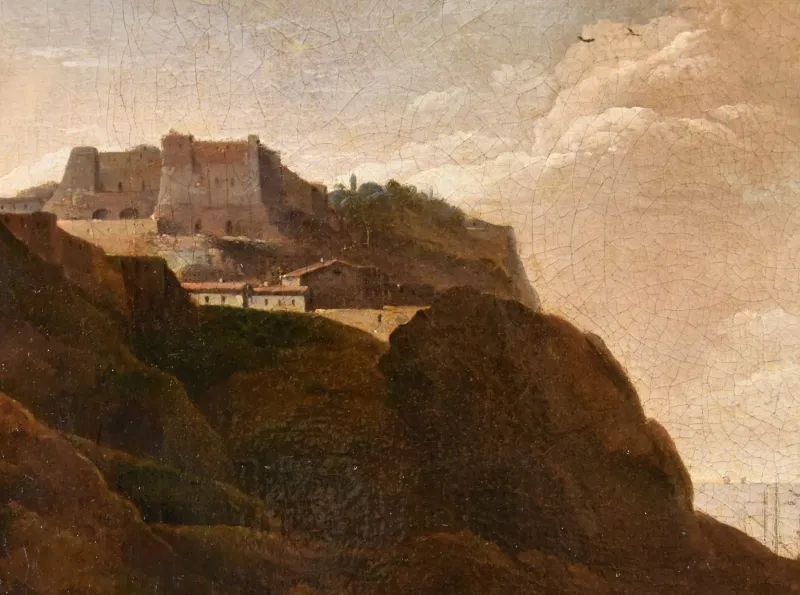 Clearance Pamono Thomas Wyck, View of Mediterranean Landscape, 1660, Oil on Canvas