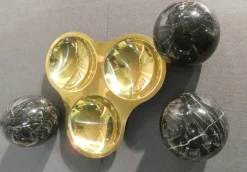 Sale Pamono Three Balls Sculpture in Marquina Marble by Valenti and C. Milan, 1970s, Set of 4