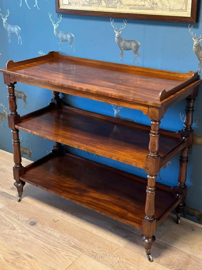 Pamono Three-Tiered Shelf in Mahogany> Shelves & Wall Units