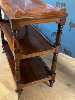 Pamono Three-Tiered Shelf in Mahogany><noscript><img width=