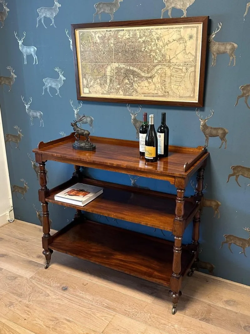 Pamono Three-Tiered Shelf in Mahogany> Shelves & Wall Units