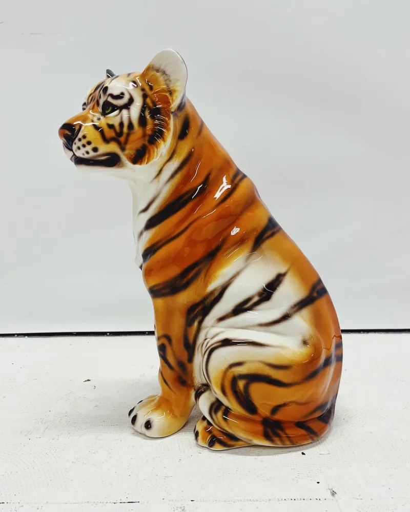 Clearance Pamono Tiger Statue in Ceramic from Ceramiche Boxer