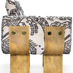 Pamono Tiger Velvet Lounge Chair with Cast Brass Legs by Egg Designs> Seating