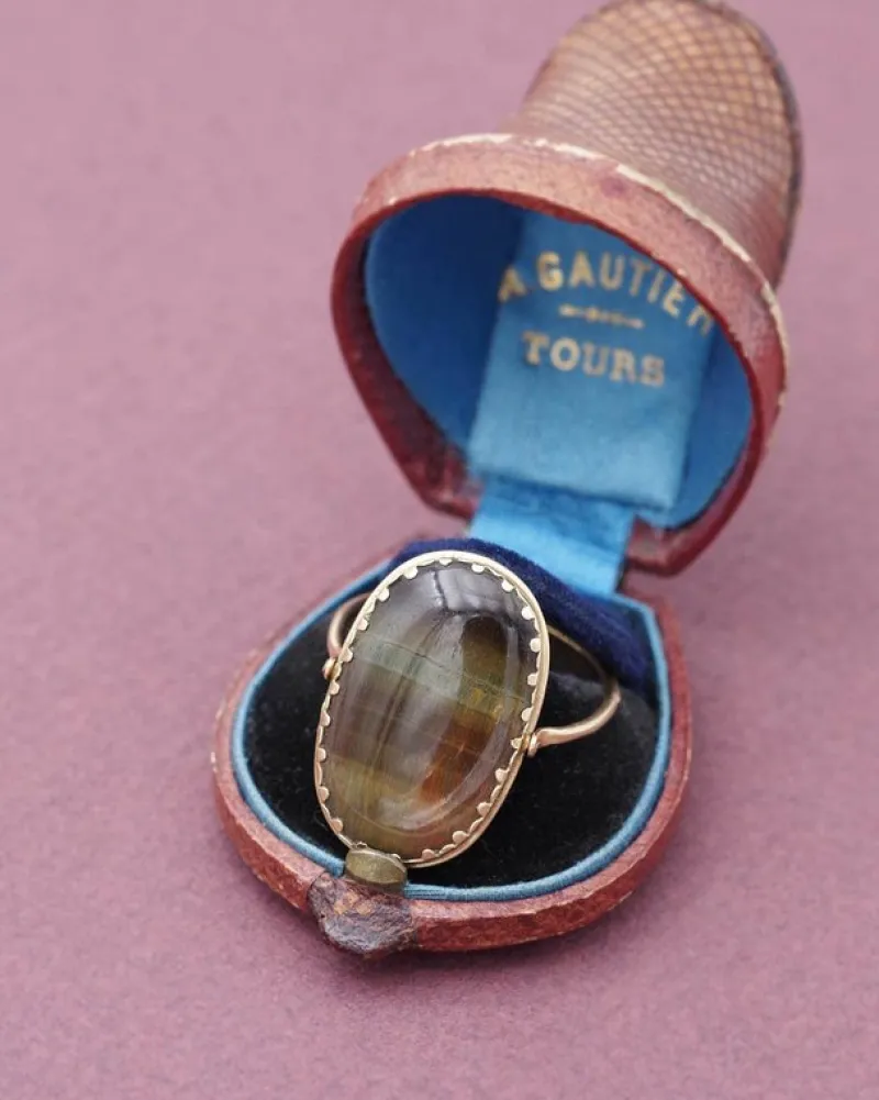 Discount Pamono Tiger's Eye Swivel Ring