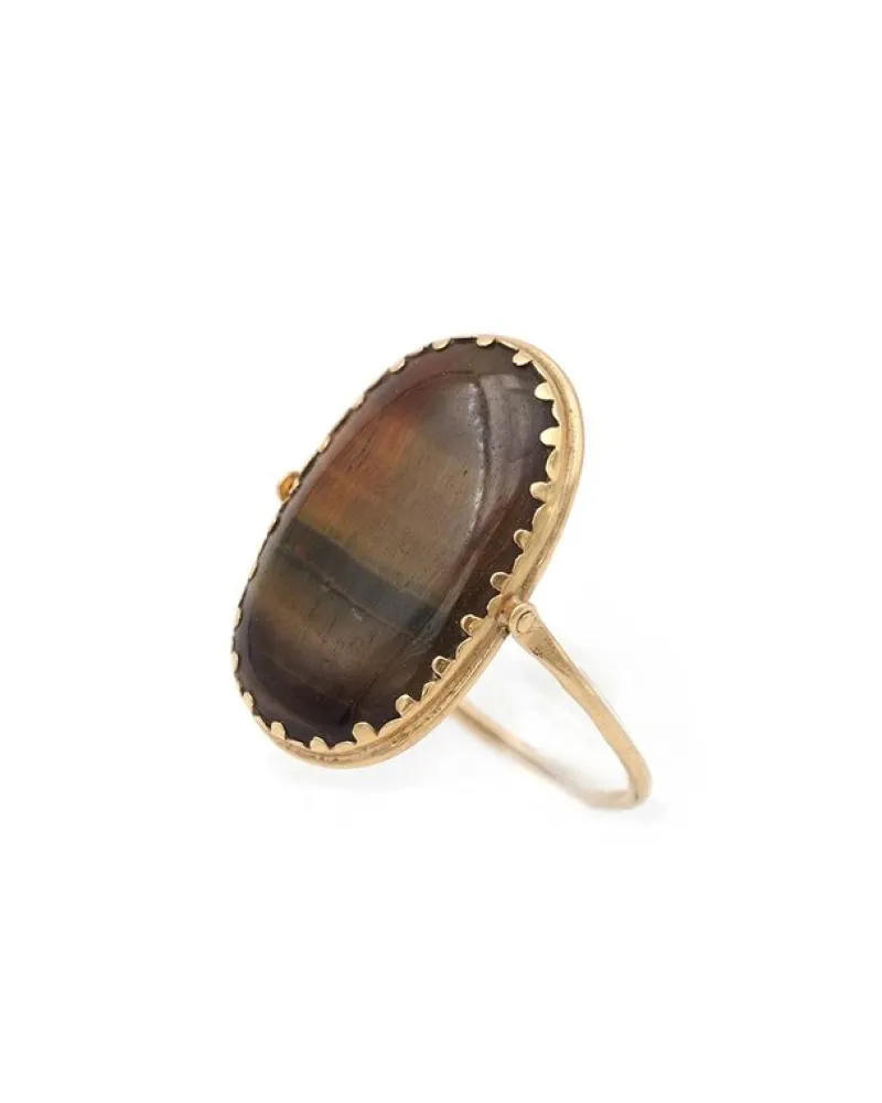 Discount Pamono Tiger's Eye Swivel Ring
