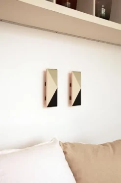 Best Pamono Tile Green and Black Ceramic Decorative Wall Lamp by Violaine d'Harcourt