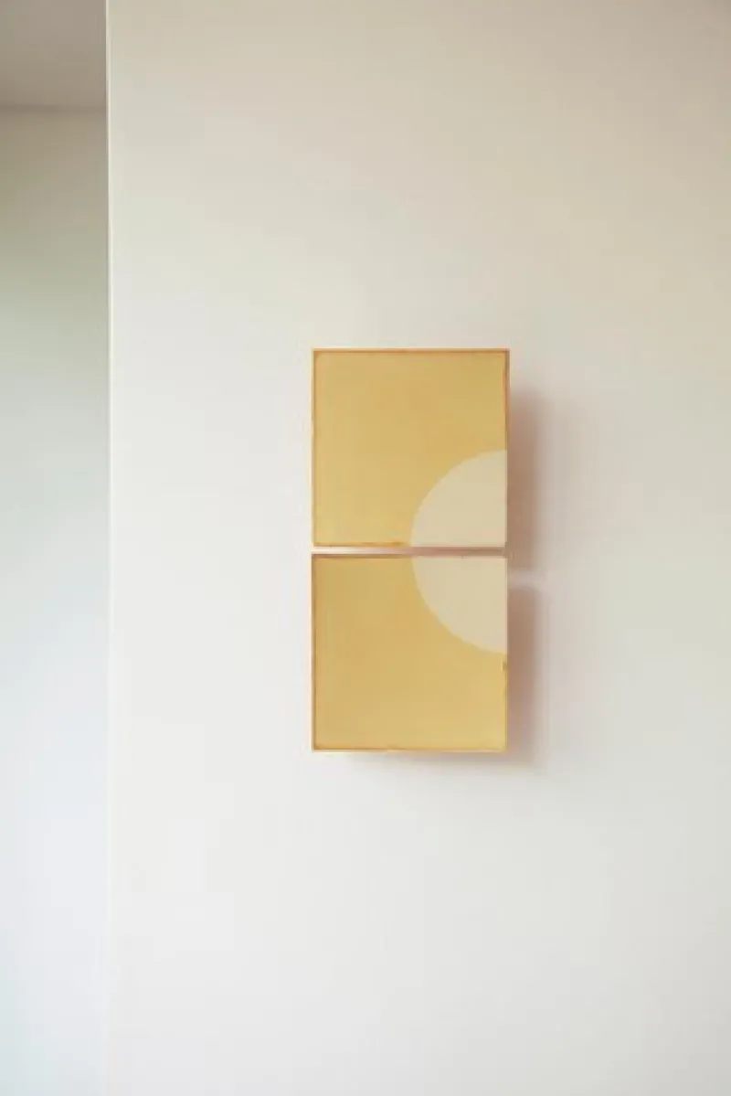 Online Pamono Tiles Moon Yellow Ceramic Decorative Wall Lamp by Violaine d'Harcourt