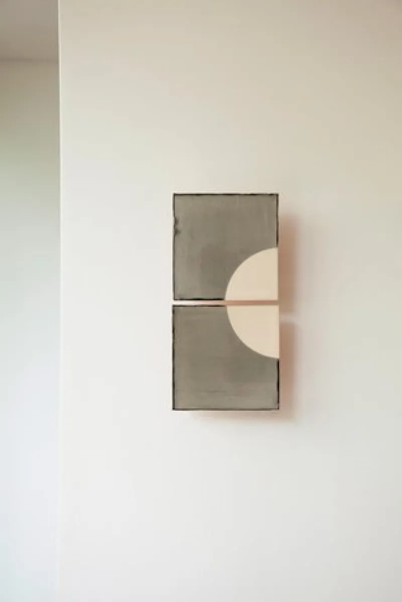 Online Pamono Tiles Moon Yellow Ceramic Decorative Wall Lamp by Violaine d'Harcourt