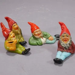 Pamono Tiny Terracotta Garden Gnomes, Germany, 1950s, Set of 4><noscript><img width=