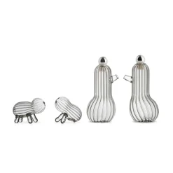 Pamono Tipì e Tidò Salt & Pepper Set in Blown Glass by Matteo Cibic for Paola C., Set of 2><noscript><img width=