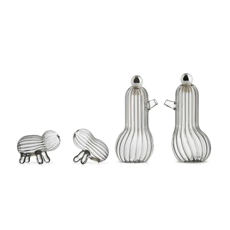 Pamono Tipì e Tidò Salt & Pepper Set in Blown Glass by Matteo Cibic for Paola C., Set of 2> Salt & Pepper Shakers