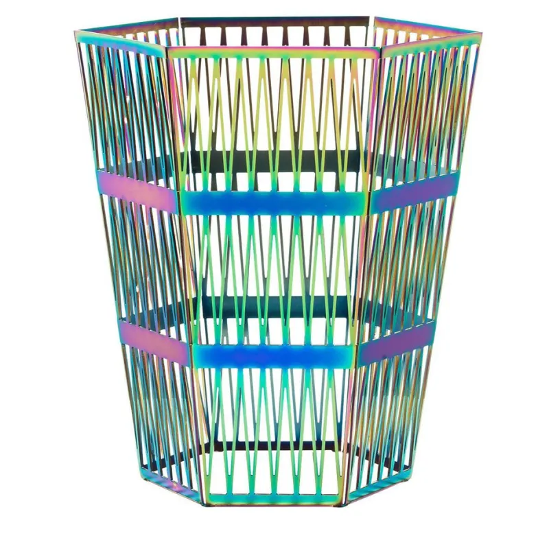 New Pamono Tip Top Small Hexagonal Steel Paper Basket by Richard Hutten