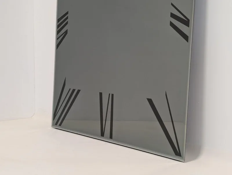 Clearance Pamono Titanium Mirror Clock from Reflex Angelo