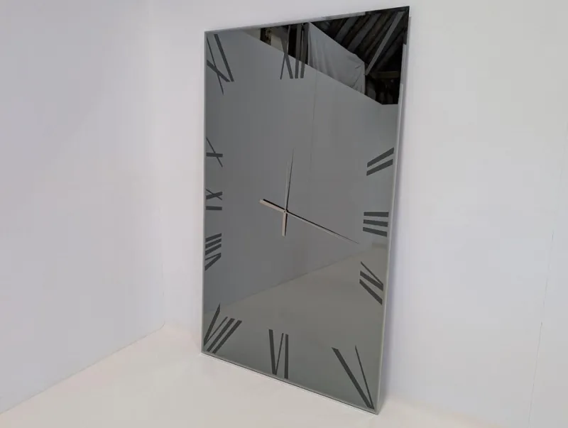 Clearance Pamono Titanium Mirror Clock from Reflex Angelo
