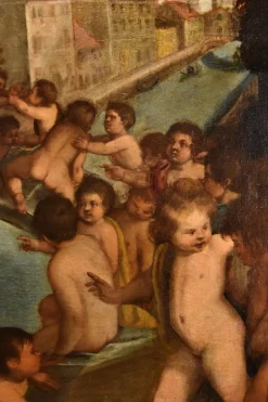 Best Pamono Tiziano Vecellio, Ponte Dei Pugni, 1600, Oil on Canvas, Framed
