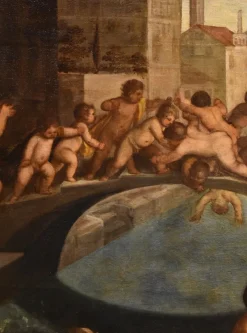 Best Pamono Tiziano Vecellio, Ponte Dei Pugni, 1600, Oil on Canvas, Framed