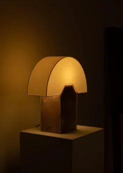 Pamono Tobacco Alabaster Edna Table Lamp by Simone & Marcel><noscript><img width=
