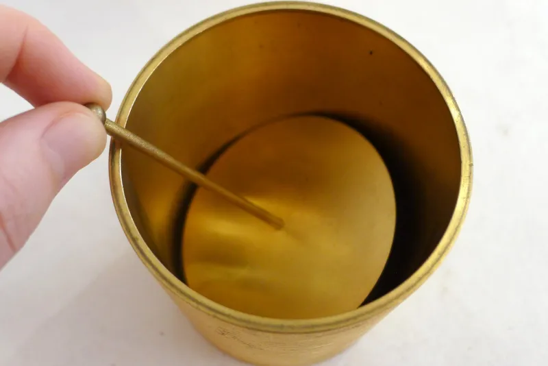 Pamono Tobacco Jar Box in Gilded Brass by Brilux for Dunhill, Switzerland, 1950s> Trunks Crates & Baskets