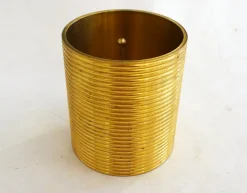 Pamono Tobacco Jar Box in Gilded Brass by Brilux for Dunhill, Switzerland, 1950s><noscript><img width=
