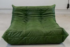 Best Pamono Togo Chaise Lounge in Greenleather attributed to Michel Ducaroy for Ligne Roset, 1974