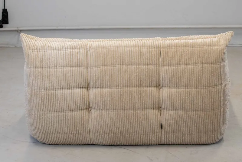 Pamono Togo Chaise Lounge in White Curduroy Fabric attributed to Michel Ducaroy for Ligne Roset, 1974> Daybeds & Chaises Lounges