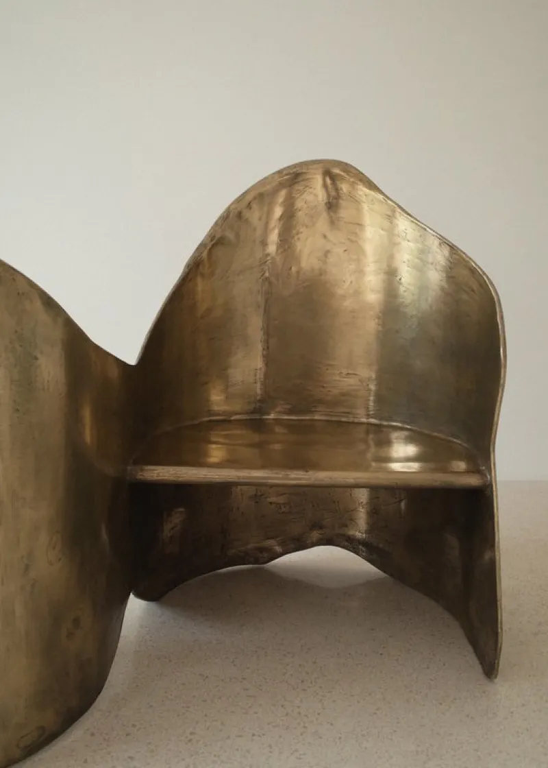 Online Pamono Toi & Moi Loveseat in Polished Brass Resin Over Inox by Atelier Ellery