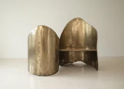 Online Pamono Toi & Moi Loveseat in Polished Brass Resin Over Inox by Atelier Ellery