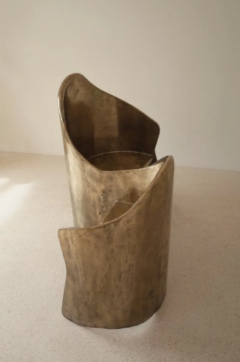 Online Pamono Toi & Moi Loveseat in Polished Brass Resin Over Inox by Atelier Ellery