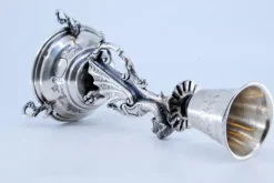 Clearance Pamono Toothpick Holder in the Shape of a Mythical Figure Holding a Chalice and Resting on an Engraved Base with Three Mythological Feet