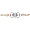 Pamono Topaz, Rubies, Diamonds and Rose Gold Brooch> Brooches