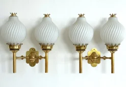 Pamono Tortiglioni Wall Sconces by Naborre Corno and Angelo Lelii for Arredoluce, 1961, Set of 2