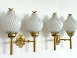 Pamono Tortiglioni Wall Sconces by Naborre Corno and Angelo Lelii for Arredoluce, 1961, Set of 2