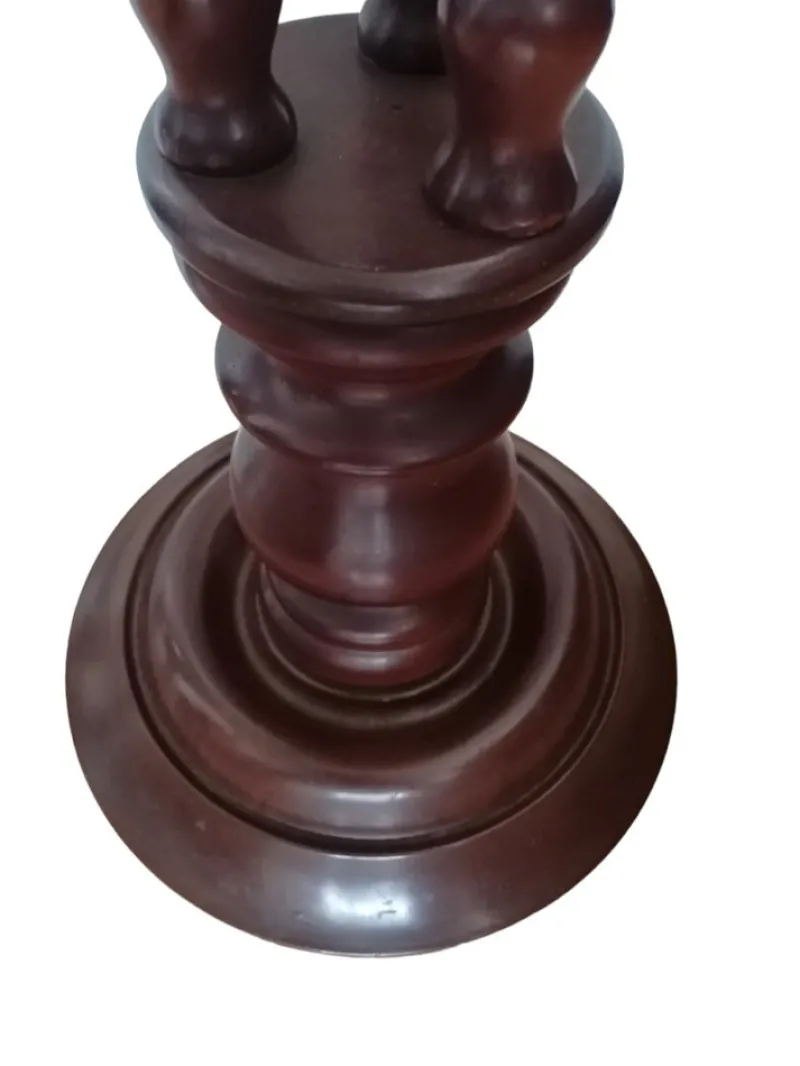 Pamono Tortile Spiral Wooden Column, 1950s> Pedestals And Columns