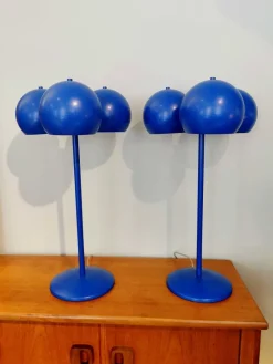 Best Pamono Totembal Table Lamps in Blue by Juanma Lizana, Set of 2