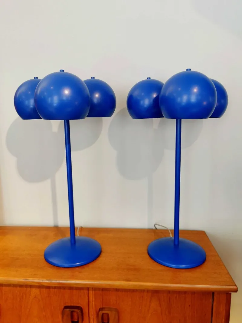 Best Pamono Totembal Table Lamps in Blue by Juanma Lizana, Set of 2