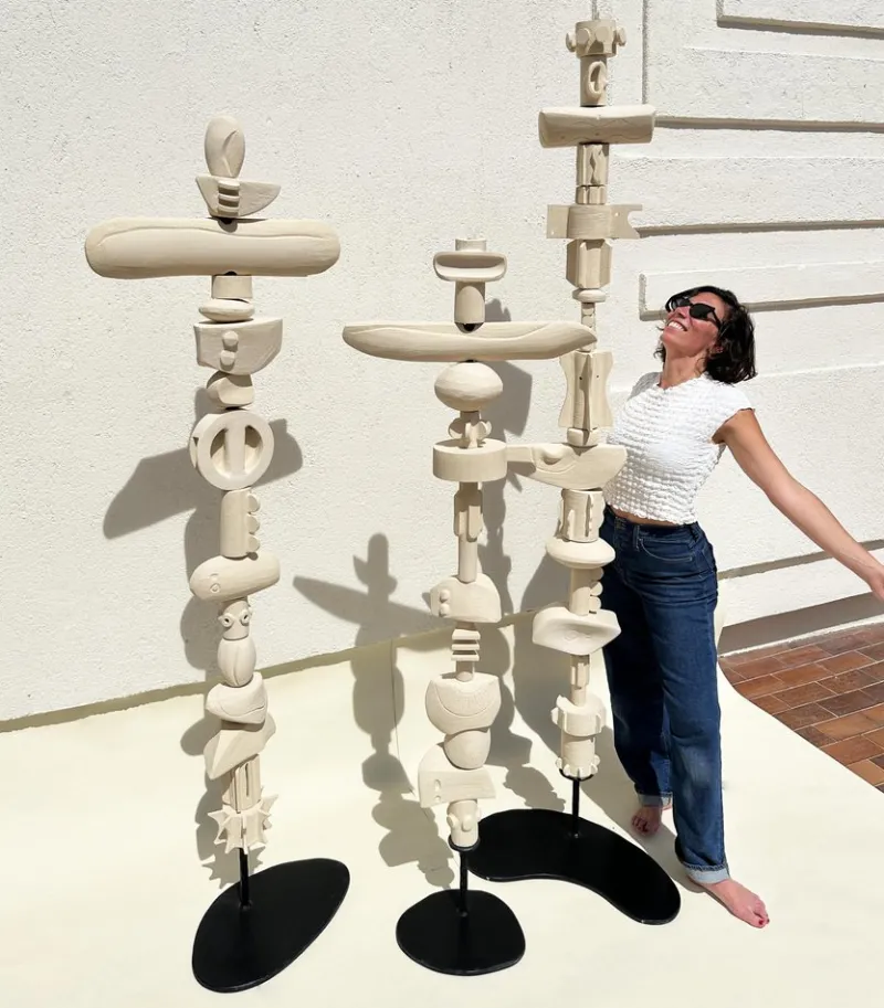 Pamono Totems by Olivia Cognet, Set of 3> Decorative Objects