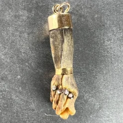 Pamono Touch Wood Mano Figa Charm Pendant, 1930s><noscript><img width=