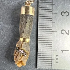 Pamono Touch Wood Mano Figa Charm Pendant, 1930s><noscript><img width=