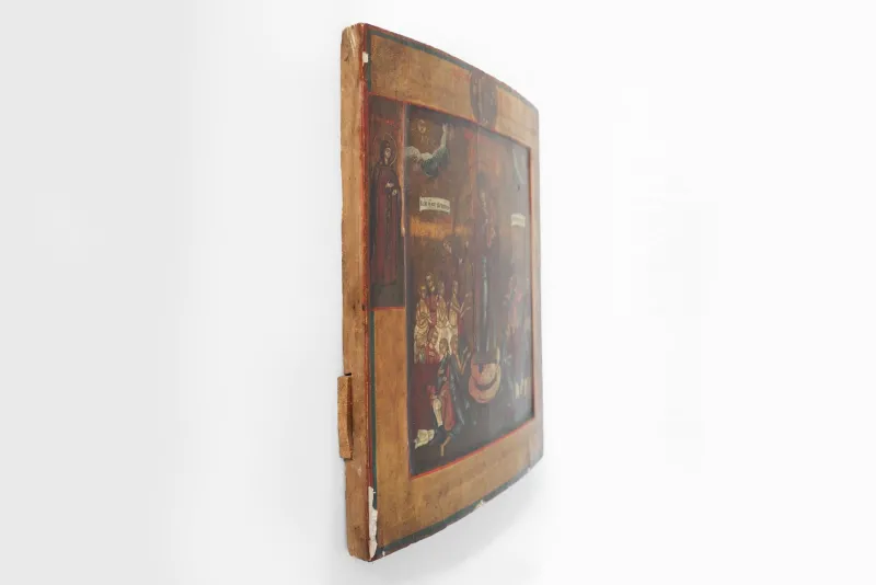 Discount Pamono Traditional Religious Icon with Mother of God, Joy of All Who Sorrow, 1800s, Tempera on Wood