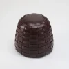 Discount Pamono Trama Pouf in Chocolate-Colored Leather by Viola Tonucci