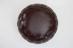Discount Pamono Trama Pouf in Chocolate-Colored Leather by Viola Tonucci