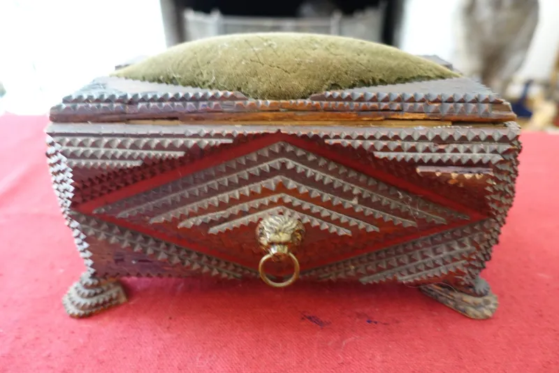 Pamono Tramp Art Wedding Jewelry Box> Trunks Crates & Baskets